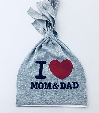Шапка "I love mom and dad"