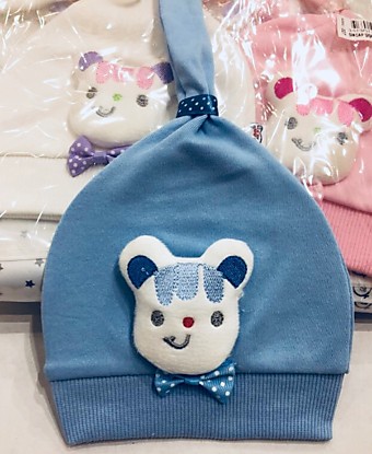 Шапка "мишка-бантик"